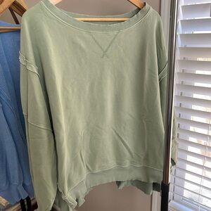 American Eagle Outfitters Green Sweatshirt